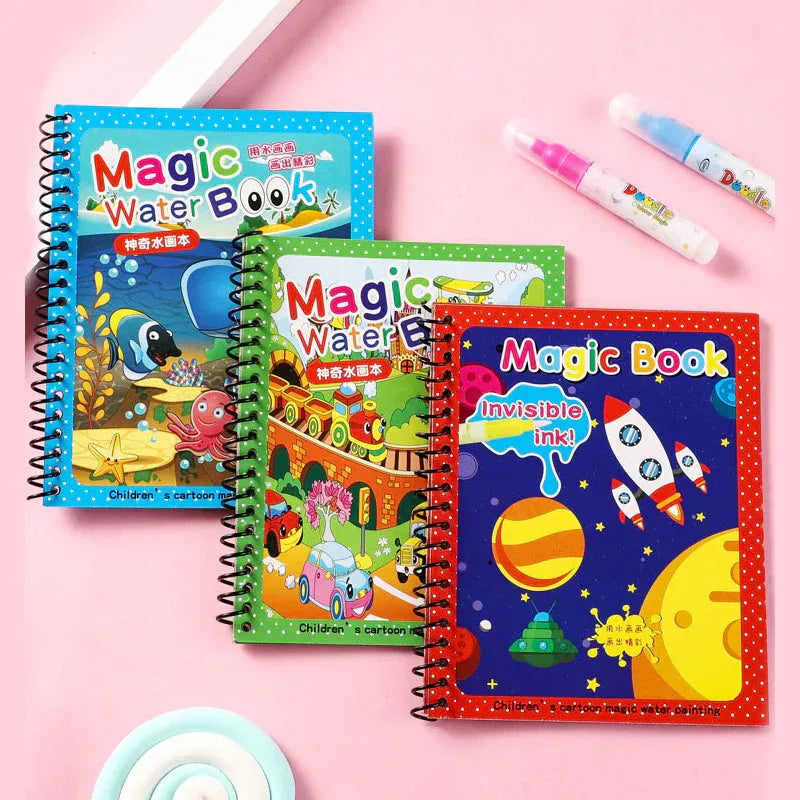Magic Water Coloring Book For Kids (random Colors & Design)
