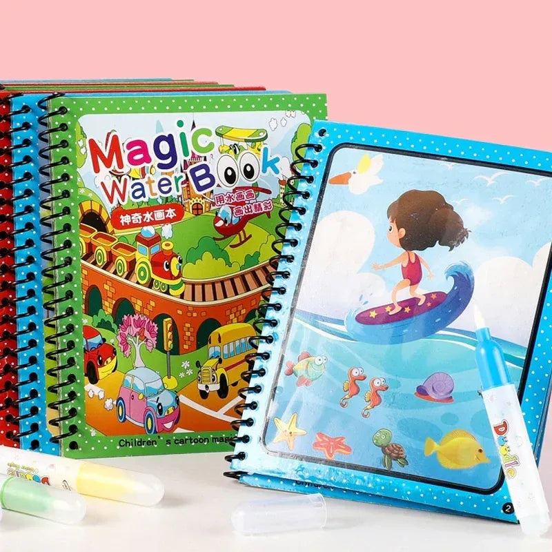Magic Water Coloring Book For Kids (random Colors & Design)