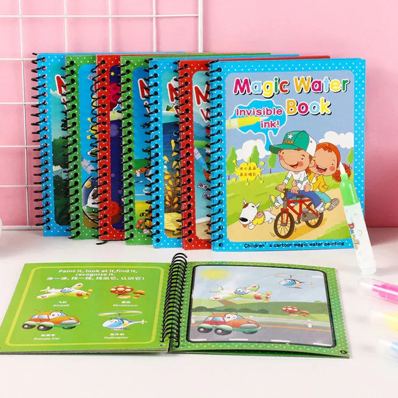 Magic Water Coloring Book For Kids (random Colors & Design)