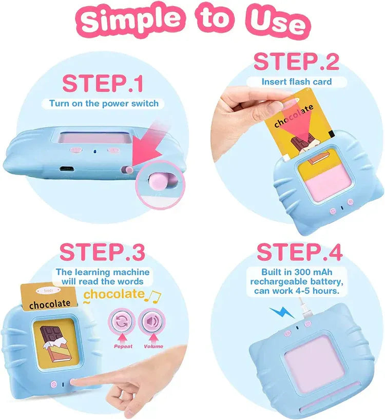 Talking Flash Card Educational Game Set for Preschool Kids
