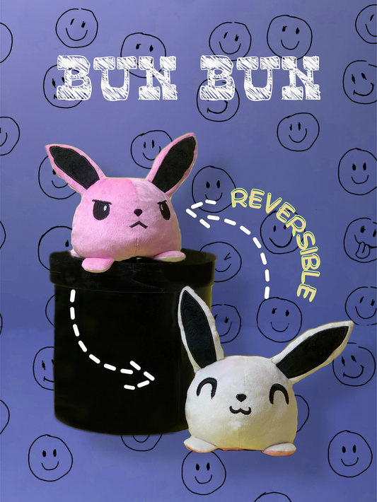 Bun Bun | Reversible Bunny | Pink-White | Made In Pakistan