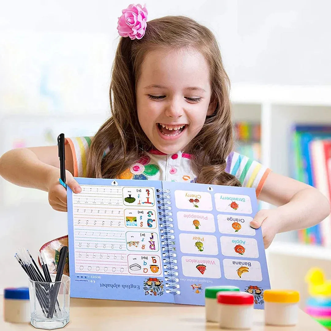 Sank Magic Book Practice [pack Of 4] | Tracing Handwriting First Preschool Baby Learning Books For Kids
