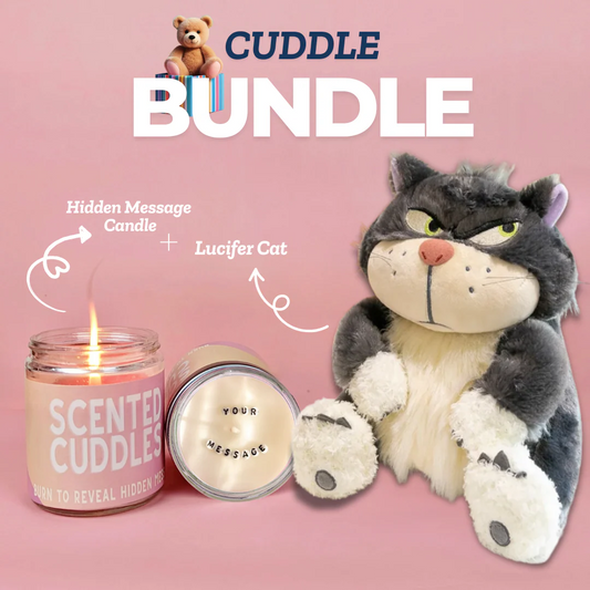 Hidden Message Candle + Lucifer Cat😺 (Cuddle Bundle)
