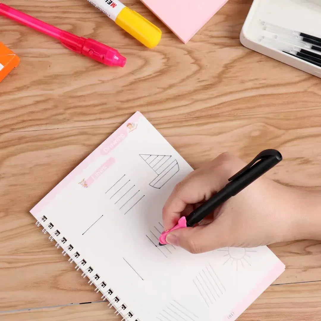 Sank Magic Book Practice [pack Of 4] | Tracing Handwriting First Preschool Baby Learning Books For Kids