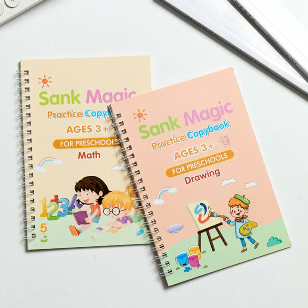 Sank Magic Book Practice [pack Of 4] | Tracing Handwriting First Preschool Baby Learning Books For Kids