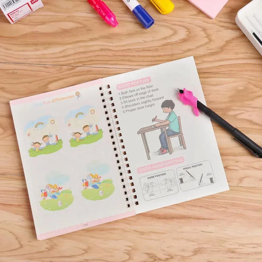 Sank Magic Book Practice [pack Of 4] | Tracing Handwriting First Preschool Baby Learning Books For Kids
