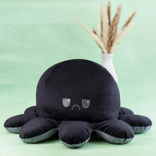 GIANT Reversible Octopus | Black-Grey | 80cm